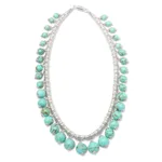 Sterling silver pendant necklace, 'Balinese Garland' - Ornate Sterling SIlver Statement Necklace from Bali