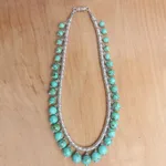 Sterling silver pendant necklace, 'Balinese Garland' - Ornate Sterling SIlver Statement Necklace from Bali