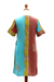 Batik rayon shift dress, 'Bali Rainbow' - Hand Crafted Batik Rayon Shift Dress