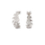 Sterling silver half-hoop earrings, 'Ravishing Roses' - Half-Hoop Earrings with Rose Motif