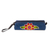 Leather makeup case, 'Cusco Sky' - Blue Leather Makeup Case with Hand Painted Flower (image 2b) thumbail