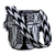 Hand-crocheted bucket bag, 'Bold Night' - Black and White Bucket Bag