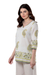 Block-printed cotton tunic, 'Majestic Paisley' - Block-Printed Cotton Tunic with Paisley Motif