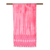 Cotton batik scarf, 'Hot Pink Beauty' - Bright Pink Batik-Dyed Cotton Scarf with Geometric Pattern