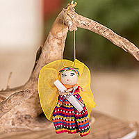 Sorgenpuppen-Ornament, „Botschaft der Liebe“ – handgefertigte guatemaltekische Sorgenpuppen-Ornament