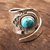 Sterling silver wrap ring, 'Mermaid Scales' - Composite Turquoise and Sterling Silver Wrap Ring