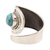 Sterling silver wrap ring, 'Mermaid Scales' - Composite Turquoise and Sterling Silver Wrap Ring