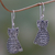 Sterling silver dangle earrings, 'Balinese Cat' - Sterling Silver Dangle Feline Earrings (image 2) thumbail