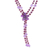 Halskette aus Zuchtperlen und Amethystperlen - Perlenbesetzter Halsreif aus Zuchtperlen und Amethyst