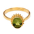 Peridot cocktail ring, 'Spring Brilliance' - Oval Peridot Cocktail Ring in 18K Gold Plating (image 2c) thumbail