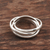 Sterling silver band ring, 'Shiny Trio' - Sterling Silver Interlocked Band Ring Crafted in India (image 2) thumbail