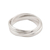 Sterling silver band ring, 'Shiny Trio' - Sterling Silver Interlocked Band Ring Crafted in India thumbail