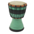 Wood mini-djembe drum, 'Green Invitation to Peace' - Green Decorative Djembe Drum Artisan Crafted in West Africa (image 2b) thumbail