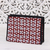 Batik cotton clutch, 'Dancing Bubbles in Burgundy' - Spotted Batik Cotton Clutch in Burgundy and Grey from India
