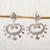 Ohrhänger aus Sterlingsilber, „Shining Illusion“ – Einzigartige florale Ohrhänger aus Sterlingsilber