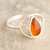Fire opal cocktail ring, 'Universal Truth' - Unique Fire Opal Cocktail Ring from Peru