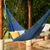 Cotton rope hammock, 'Uxmal Navy' (single) - Handmade Navy Blue Hammock (Single)