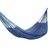 Cotton rope hammock, 'Uxmal Navy' (single) - Handmade Navy Blue Hammock (Single)