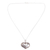 Sterling silver pendant necklace, 'Cutout Heart' - Heart-Shaped Sterling Silver Pendant Necklace from Mexico