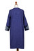 Cotton ikat duster, 'Misty Rain' - Long Blue Cotton Ikat Duster