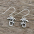 Sterling silver dangle earrings, 'Paradise Palms' - Sterling Silver Twin Palm Dangle Earrings from Thailand