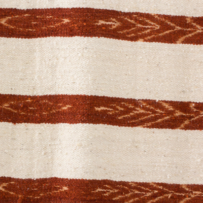 Wool area rug, 'Jasper Inspiration in Russet' (4x6) - Handwoven Wool Area Rug in Russet (4x6) from Guatemala