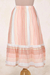 Embroidered cotton high-low skirt, 'Horizon in Peach' - Embroidered Cotton High-Low Skirt from India