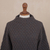 pullover aus 100 % Alpaka - Grauer Pullover aus 100 % Alpaka mit Gittermuster