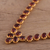 Gold vermeil garnet link necklace, 'Cherry Garland' - Gold Vermeil Garnet Link Necklace Handcrafted in India (image 2b) thumbail