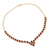 Gold vermeil garnet link necklace, 'Cherry Garland' - Gold Vermeil Garnet Link Necklace Handcrafted in India (image 2d) thumbail