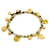 Agate charm anklet, 'Elephant Bells' - Colorful Thai Agate Bell Anklet with Brass Beads and Charms