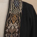 100% alpaca coat, 'Aymara Baroque' - Long Open Front Alpaca Jacket