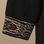 100% alpaca coat, 'Aymara Baroque' - Long Open Front Alpaca Jacket