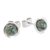 Jade stud earrings, 'Green Magic Silhouette' - Modern Jade Stud Earrings in Dark Green from Guatemala (image 2d) thumbail