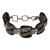 Horn link bracelet, 'Lombok Island' - Water Buffalo Horn and Sterling Silver Link Bracelet