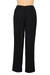 Embroidered pants, 'Midnight Train Ride' - Embroidered Full-Length Black Pants from India