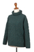 Wool cowl neck sweater, 'Aran Patchwork' - Irish Merino Wool Cowl Neck Sweater (image 2i) thumbail