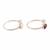 Garnet and cultured pearl wrap rings, 'Stylish Flavor' (pair) - Garnet and Cultured Pearl Wrap Rings from India (Pair) (image 2c) thumbail