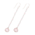 Rose quartz dangle earrings, 'Morning Drops' - 4-Carat Rose Quartz Dangle Earrings from India