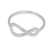 Sterling silver ring, 'Into Infinity' - Women's Brushed Sterling Silver Infinity Symbol Ring thumbail
