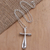 Sterling silver pendant necklace, 'Still Believe' - Balinese Sterling Silver Pendant Necklace with Cross Motif (image 2) thumbail