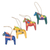 Wood ornaments, 'Dala Tradition' (set of 4) - Hand-Painted Dala Horses Christmas Ornaments Set of 4