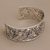 Sterling silver cuff bracelet, 'Undergrowth' - Detailed Sterling Silver Vine and Leaf Cuff Bracelet (image 2c) thumbail