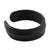 Men's cuff bracelet, 'Basic Black' - Handcrafted Black Leather Men's Cuff Bracelet from Thailand (image 2d) thumbail