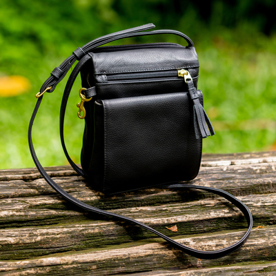 Small Leather Cross-Body Sling Bag - Bon Voyage