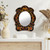 Mirror, 'Birdsong at Night' - Unique Reverse Painted Glass Wall Mirror