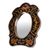 Mirror, 'Birdsong at Night' - Unique Reverse Painted Glass Wall Mirror