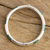 Chrysocolla bangle bracelet, 'Inside Story' - Polished Sterling Silver Bangle with Chrysocolla (image 2b) thumbail