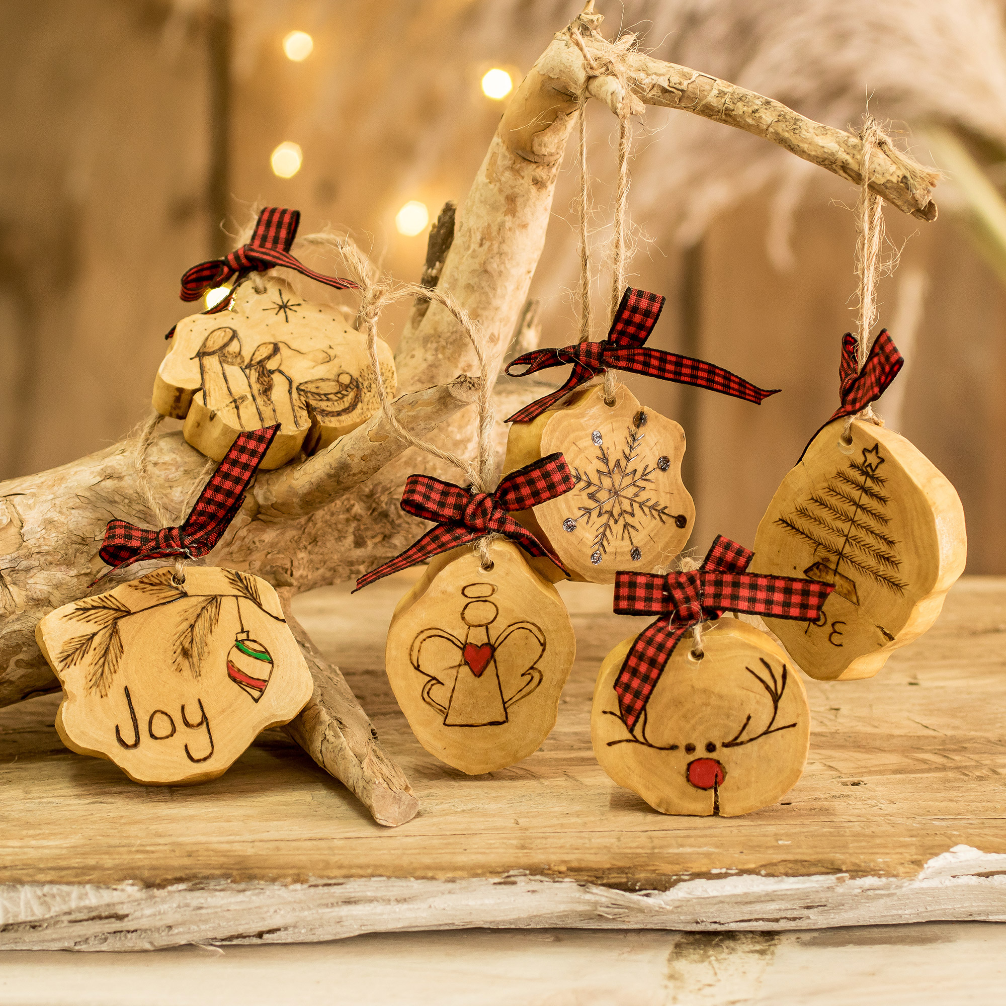 Handmade Wooden Ornaments - Assorted Styles – Notary Ceramics