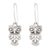 Sterling silver dangle earrings, 'Night Vision' - Sterling Silver Owl Dangle Earrings from India thumbail